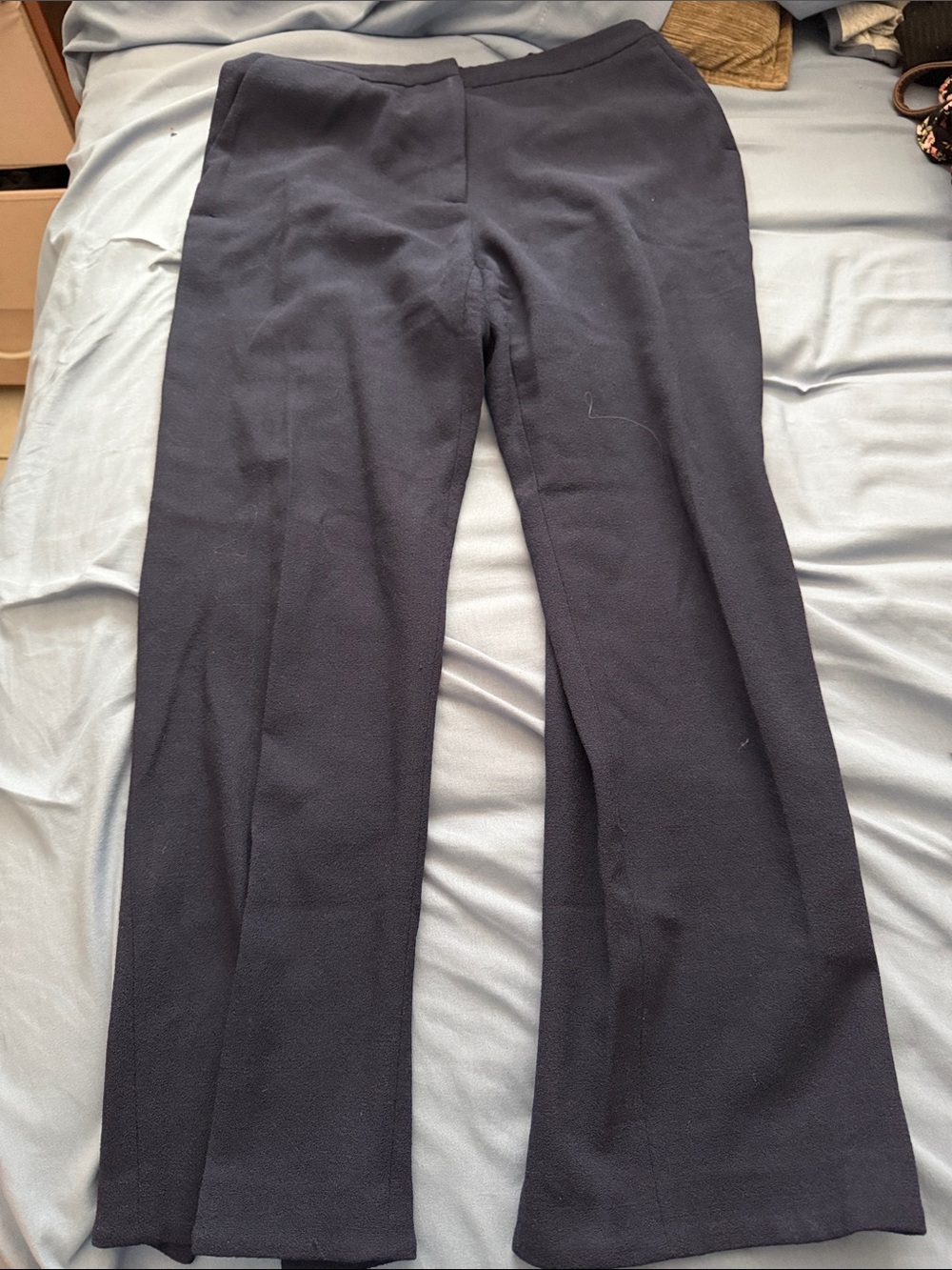 Alexander McQueen Navy Cropped Straight-Leg Pants